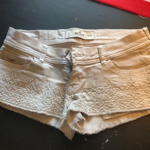 Hollister Jean shorts with silver embroidery
